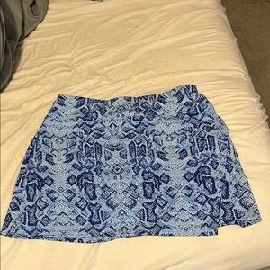 IBKUL Blue Snake Print Mini Skirt